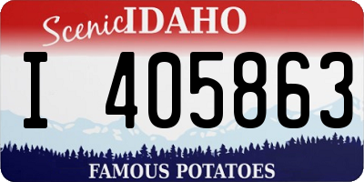 ID license plate I405863