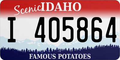 ID license plate I405864