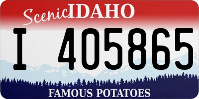 ID license plate I405865