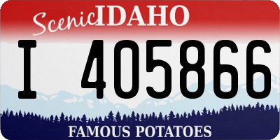 ID license plate I405866