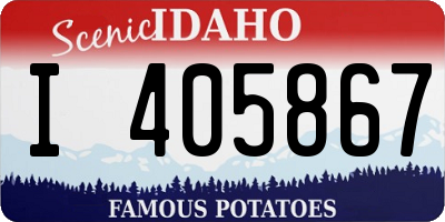 ID license plate I405867