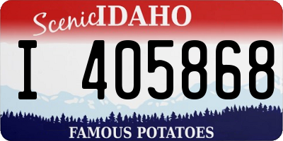ID license plate I405868