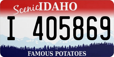 ID license plate I405869