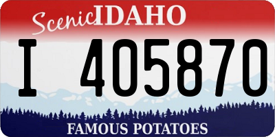 ID license plate I405870