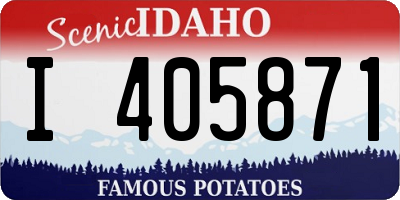 ID license plate I405871