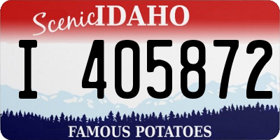ID license plate I405872