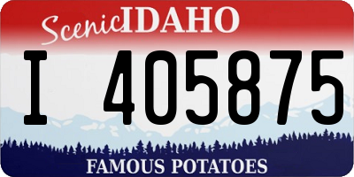 ID license plate I405875