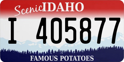 ID license plate I405877