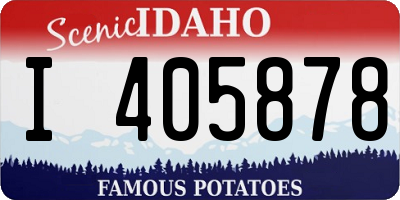 ID license plate I405878