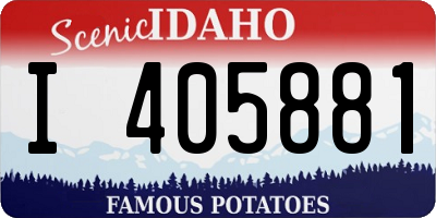 ID license plate I405881