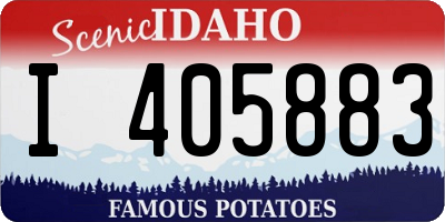ID license plate I405883