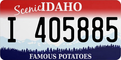 ID license plate I405885