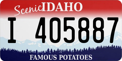 ID license plate I405887