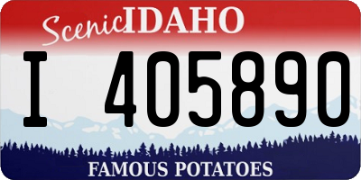 ID license plate I405890