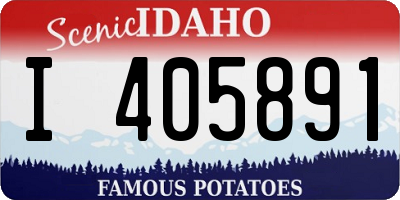 ID license plate I405891