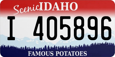ID license plate I405896