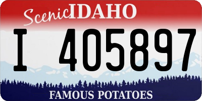 ID license plate I405897