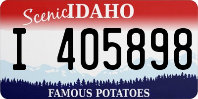 ID license plate I405898