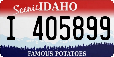 ID license plate I405899