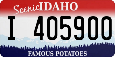 ID license plate I405900