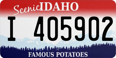 ID license plate I405902