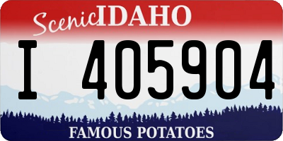 ID license plate I405904