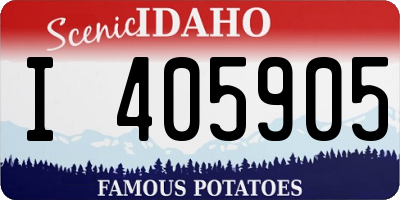 ID license plate I405905