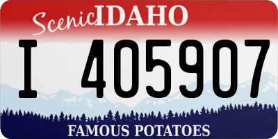 ID license plate I405907