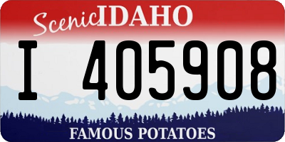 ID license plate I405908