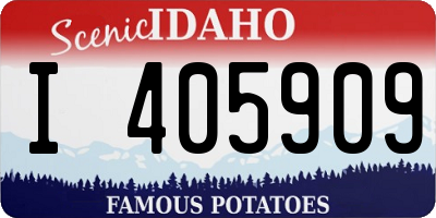 ID license plate I405909