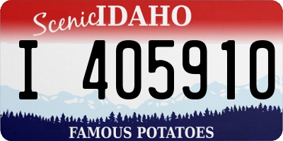 ID license plate I405910