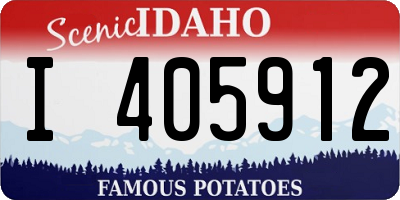 ID license plate I405912
