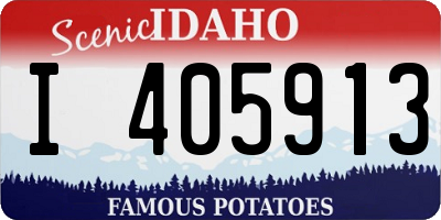 ID license plate I405913