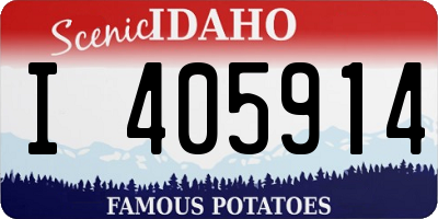 ID license plate I405914
