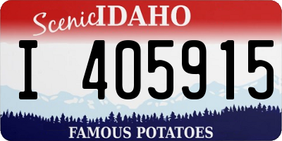 ID license plate I405915