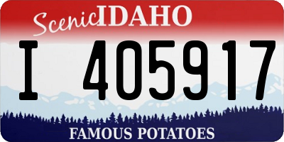 ID license plate I405917