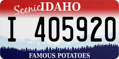 ID license plate I405920