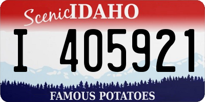 ID license plate I405921