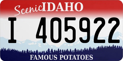 ID license plate I405922