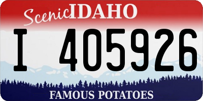 ID license plate I405926