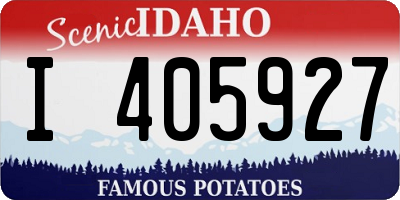 ID license plate I405927