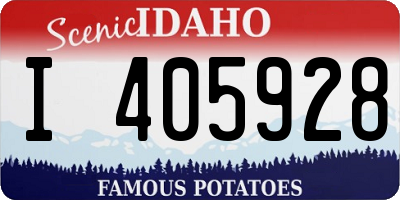 ID license plate I405928