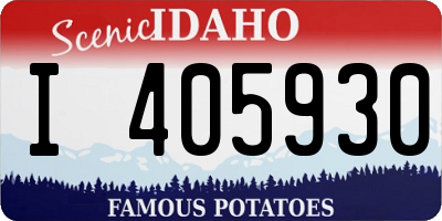 ID license plate I405930