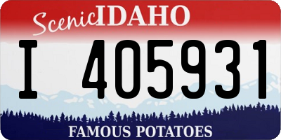 ID license plate I405931