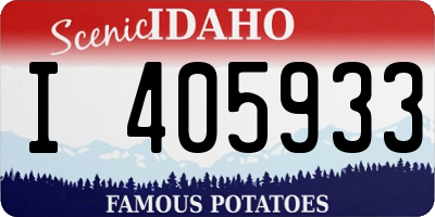 ID license plate I405933