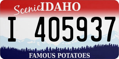 ID license plate I405937