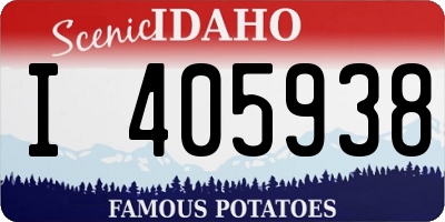 ID license plate I405938