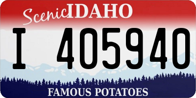 ID license plate I405940