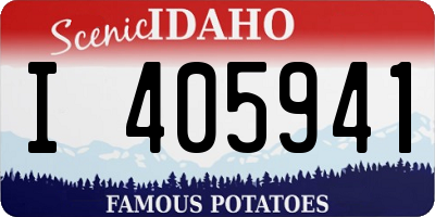 ID license plate I405941