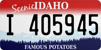 ID license plate I405945